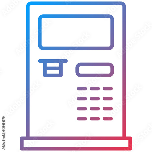 Atm Line Icon Style