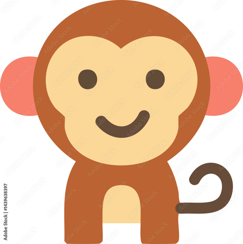 Fototapeta premium A cute brown monkey