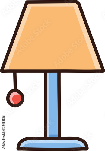table lamp on white background