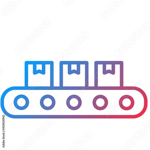 Conveyor Belt Line Icon Style
