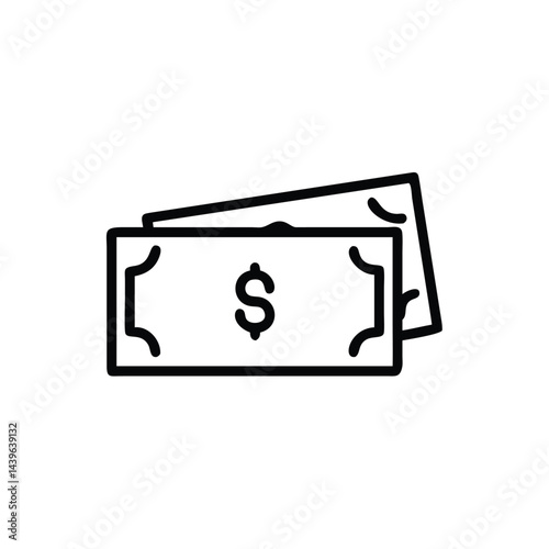 multiple dollar bills on white background for web and graphic design
