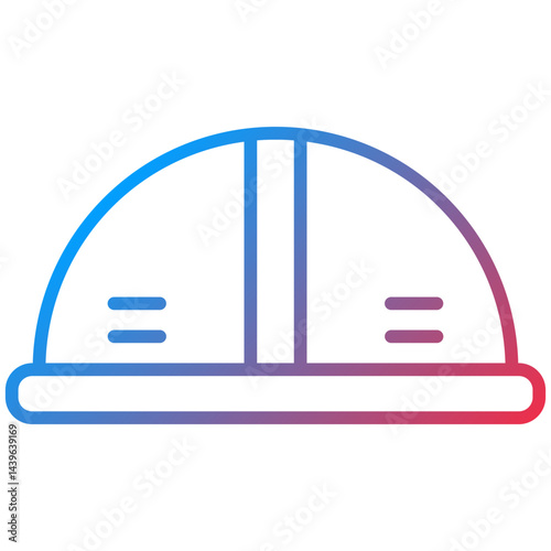 Helmet Line Icon Style