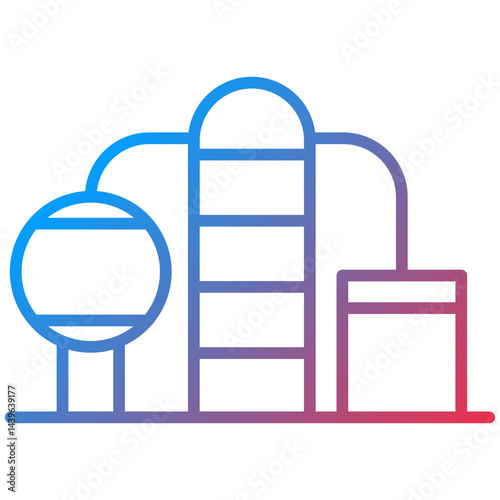 Refinery Line Icon Style