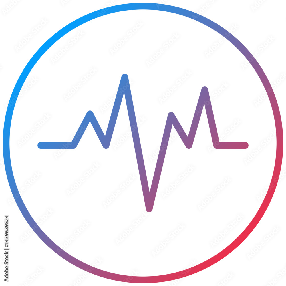 Cardiogram Line Icon Style Cardiogram Line Icon Style