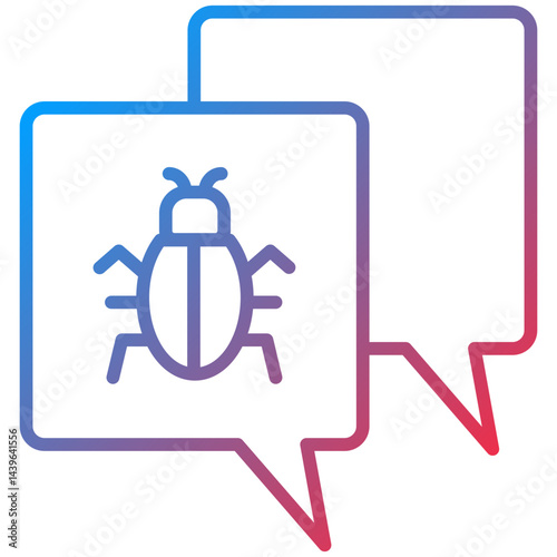 Chat Virus Line Icon Style