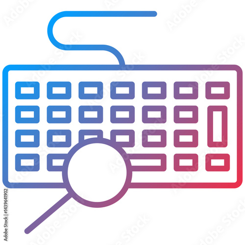Keylogger Line Icon Style