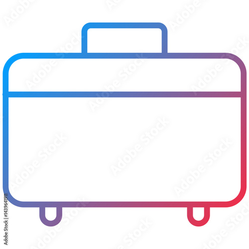 Suitcase Line Icon Style