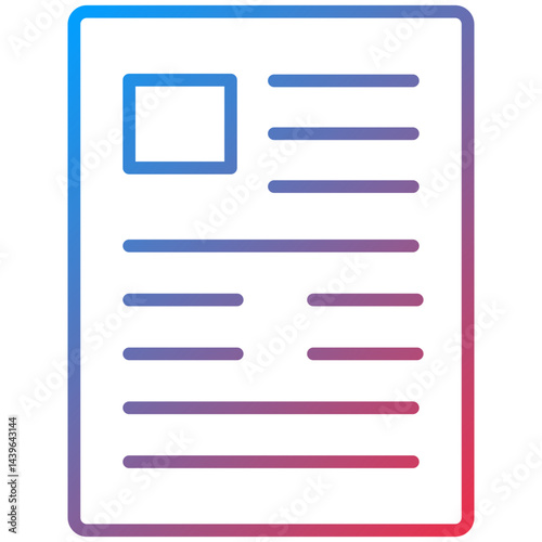 Article Line Icon Style