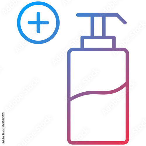 Hand Sanitizer Line Icon Style