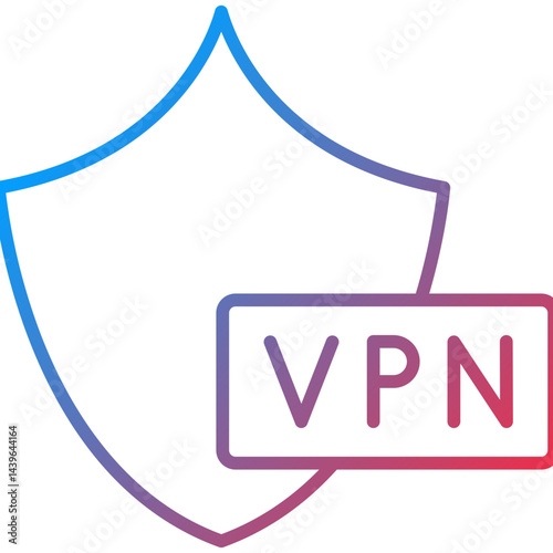 Vpn Line Icon Style