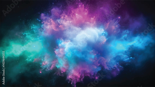 beautiful vivid explosion of colors, dynamic and vibrant abstract colorful cloud, dramatic colorful nebula, abstract colorful cosmic background, enchanting radiant colorful cloud formation, 