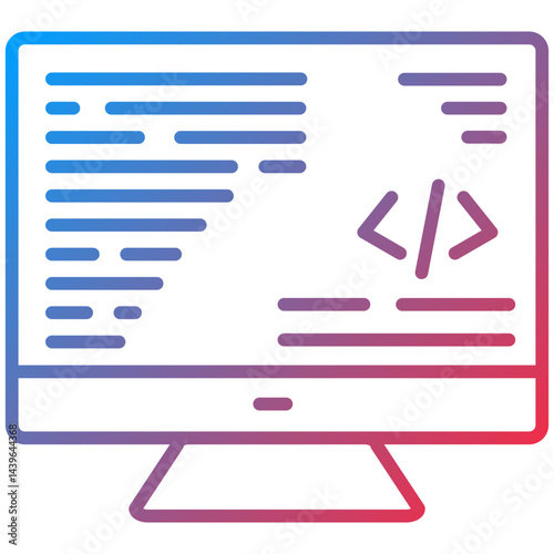 Coding Line Icon Style