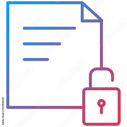 Unsecure Line Icon Style