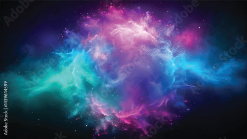 abstract cosmic cloud, ethereal nebula, colorful space phenomenon, vibrant interstellar gas, swirling stellar dust, glowing cosmic storm, mesmerizing galactic mist, ethereal celestial explosion, 