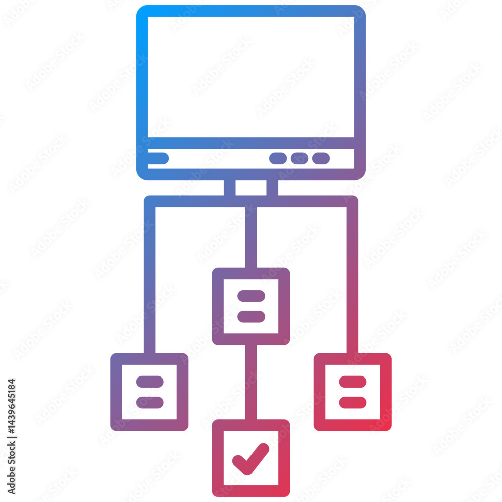 Workflow Line Icon Style Workflow Line Icon Style