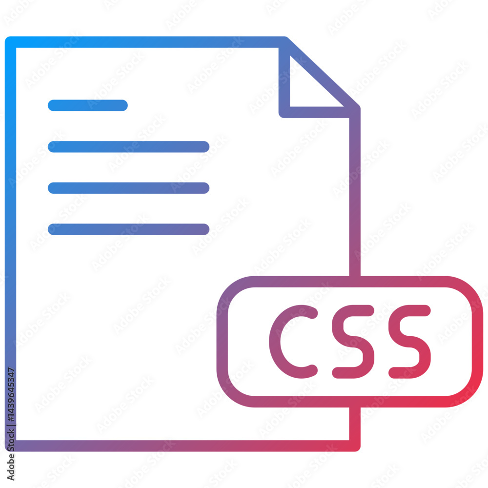 CSS File Line Icon Style CSS File Line Icon Style