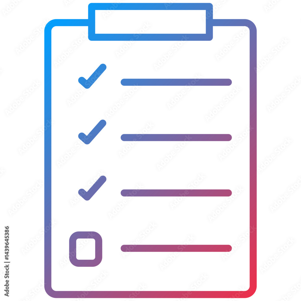 Checklist Line Icon Style Checklist Line Icon Style