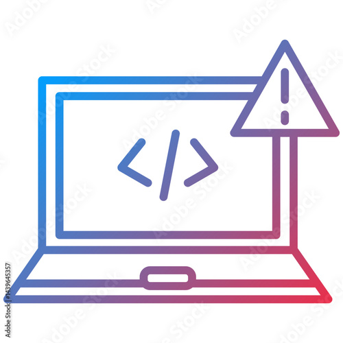 Code Error Line Icon Style