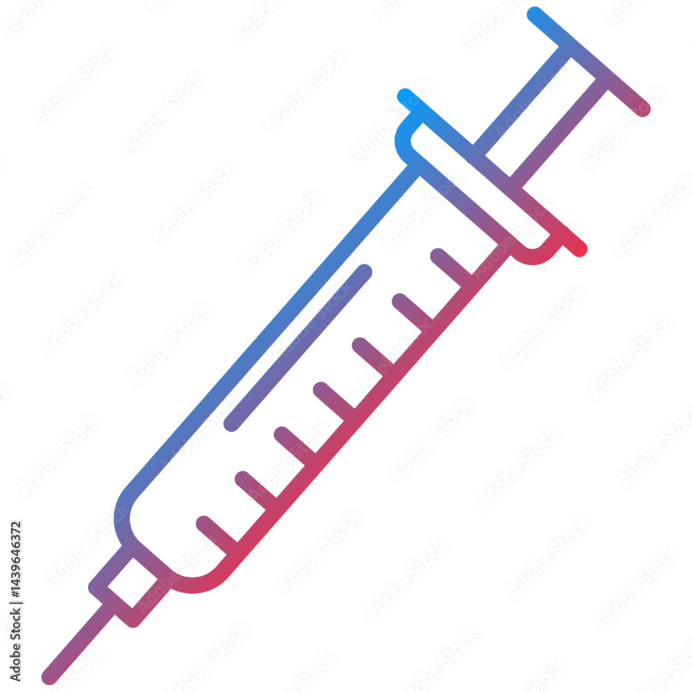 Syringe Line Icon Style Syringe Line Icon Style
