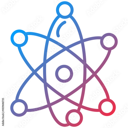 Atom Line Icon Style