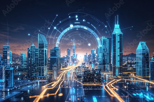 Wallpaper Mural Innovative Smart City Solutions Highlighting Technology and Wireless Connectivity Torontodigital.ca