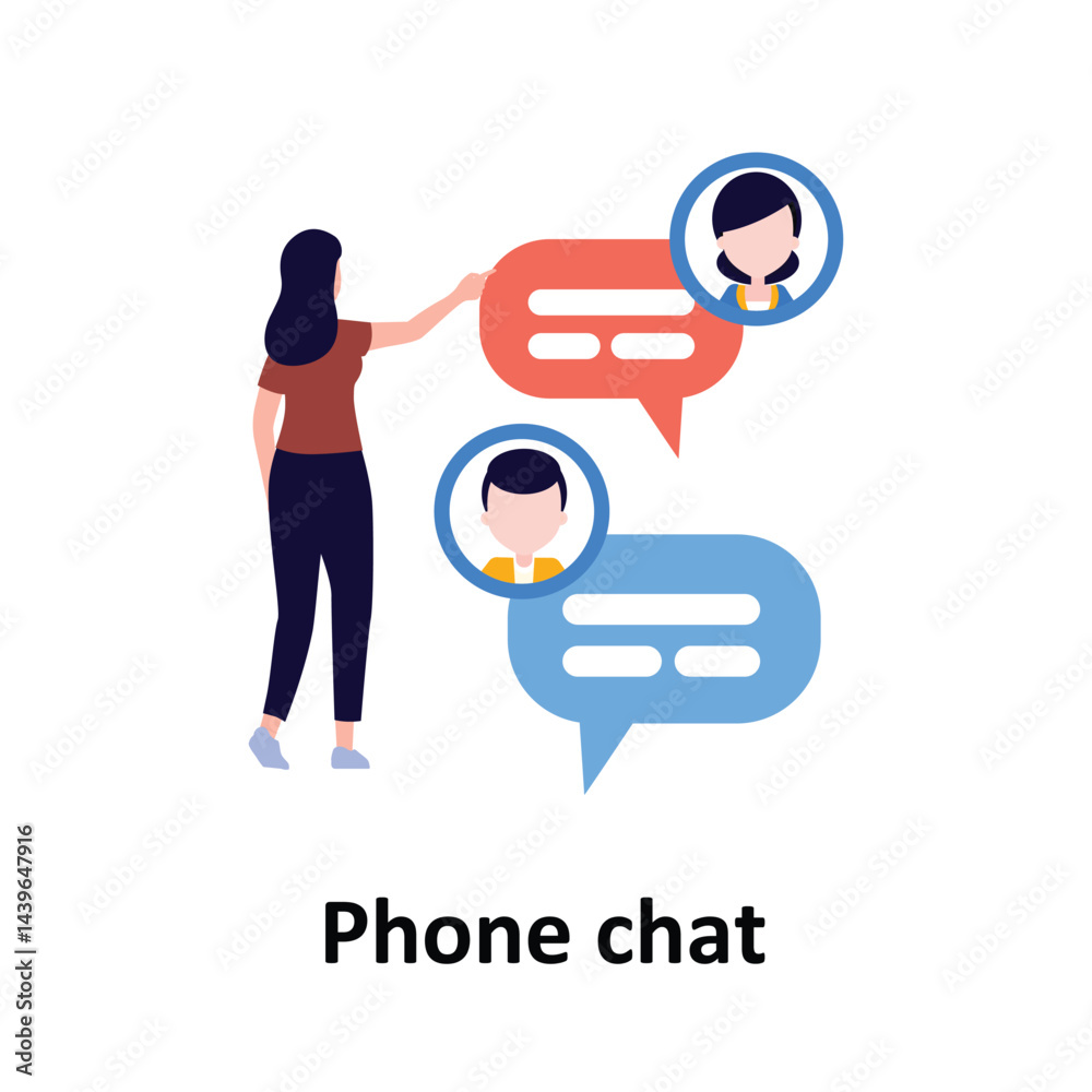 Phone chat Vector illustration which can easily modify or edit Phone chat Vector illustration which can easily modify or edit