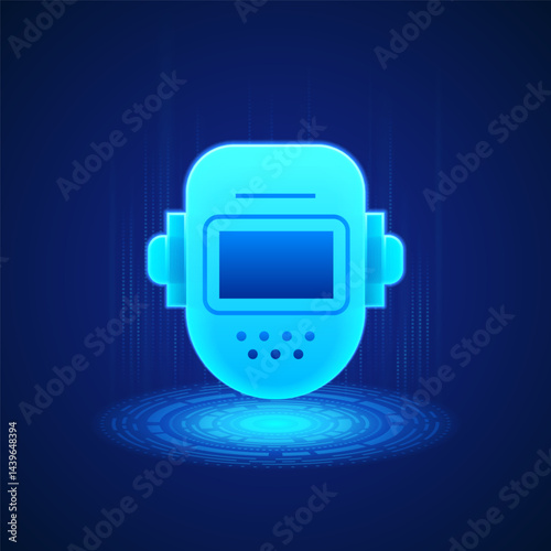 Protective Welding Mask Icon: A welding mask symbolizing safety, protection, and precision in welding tasks. Ideal for content related to welding, industrial safety, and personal protective equipment