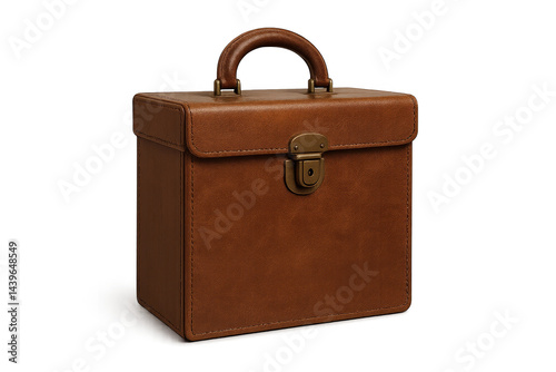 Elegant Brown Leather Briefcase for Professional Use and Travel