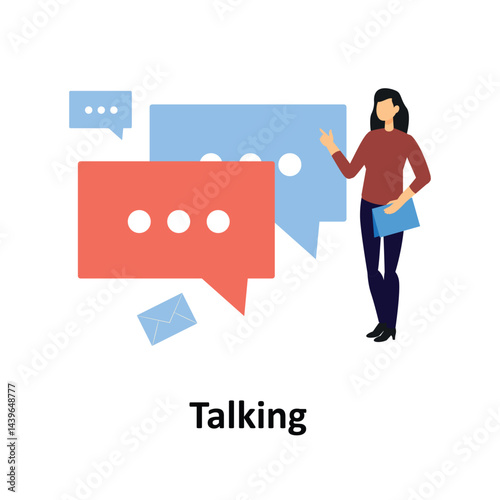 Talking Vector illustration which can easily modify or edit