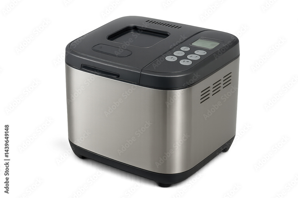 Modern Bread Maker Appliance with Stainless Steel Design and Control Panel