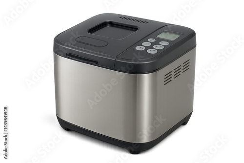 Obraz na płótnie Modern Bread Maker Appliance with Stainless Steel Design and Control Panel w salonie