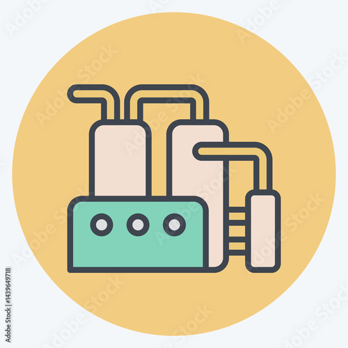Icon Refinery. related to Industry symbol. color mate style. design editable