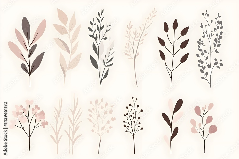 Minimalist botanical and abstract illustrations with earthy tones, plants, stones, desert landscapes, and natural elements, ideal for boho decor and modern design projects. Minimalist botanical and abstract illustrations with earthy tones, plants, stones, desert landscapes, and natural elements, ideal for boho decor and modern design projects.