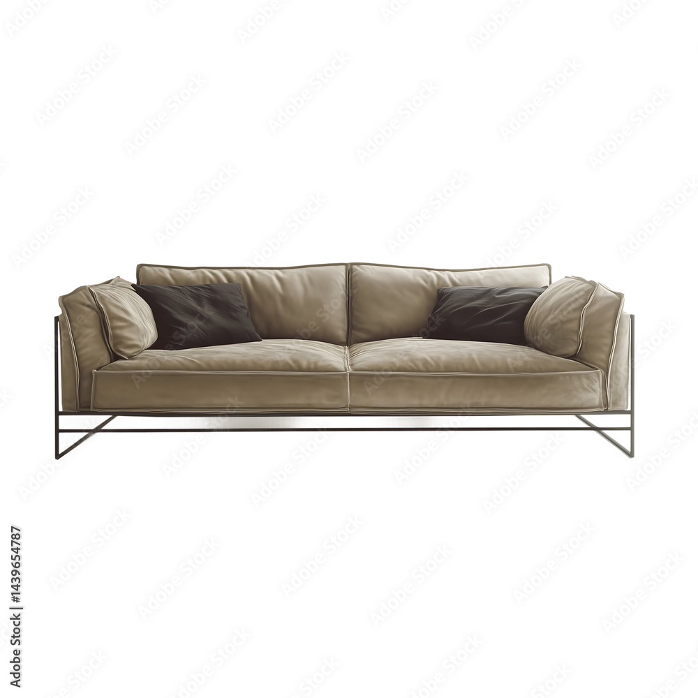 Fototapeta premium Microfiber Sofa on white background 