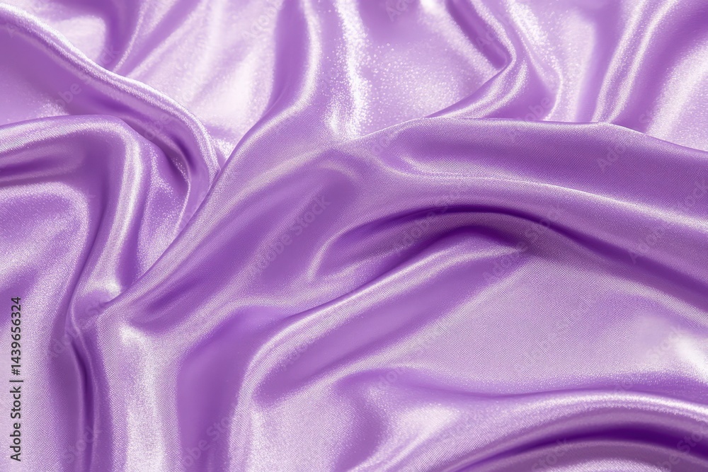 Obraz premium Close-up view of a smooth, lavender silk fabric.