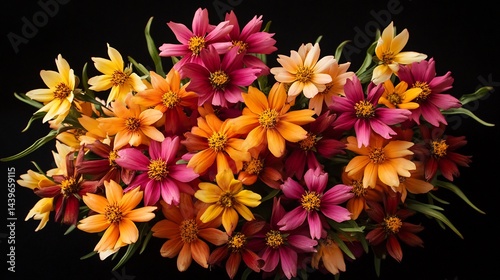 Wallpaper Mural A botanical stock image of fresh Coreopsis flowers arranged in a stunning floral bouquet captured in high resolution for luxury floral photography cut out on isolated transparent removed background Torontodigital.ca