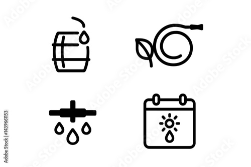 Conservation icons showing collection, delivery, control, and timing