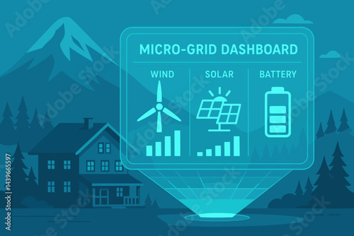 The off-grid-tech scene is combining a rustic cabin with holographic data and renewable energy sources
