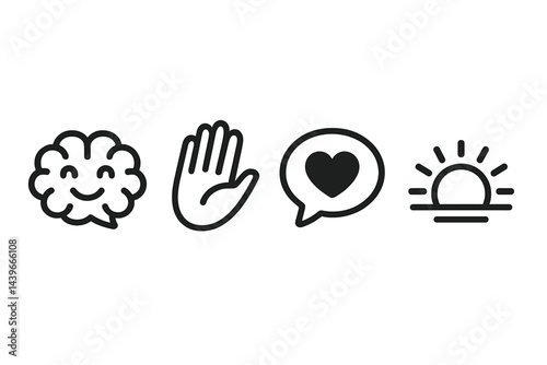 Figures of wellness advocacy promote positivity, support, conversation, and new beginnings