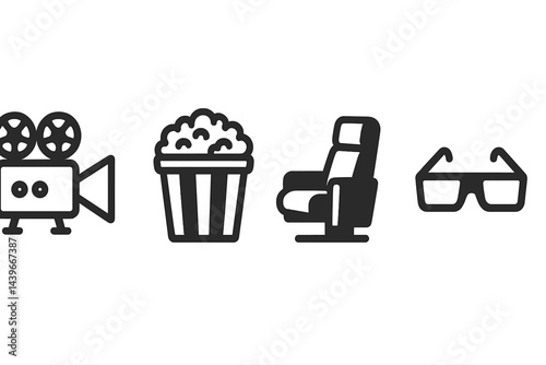 Icons of entertainment emphasize the importance of projection, snacks, comfort, and immersion