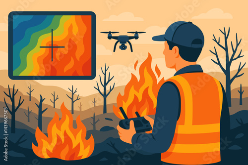A catastrophic event response scenario incorporating unmanned aerial vehicle technology and thermal imaging