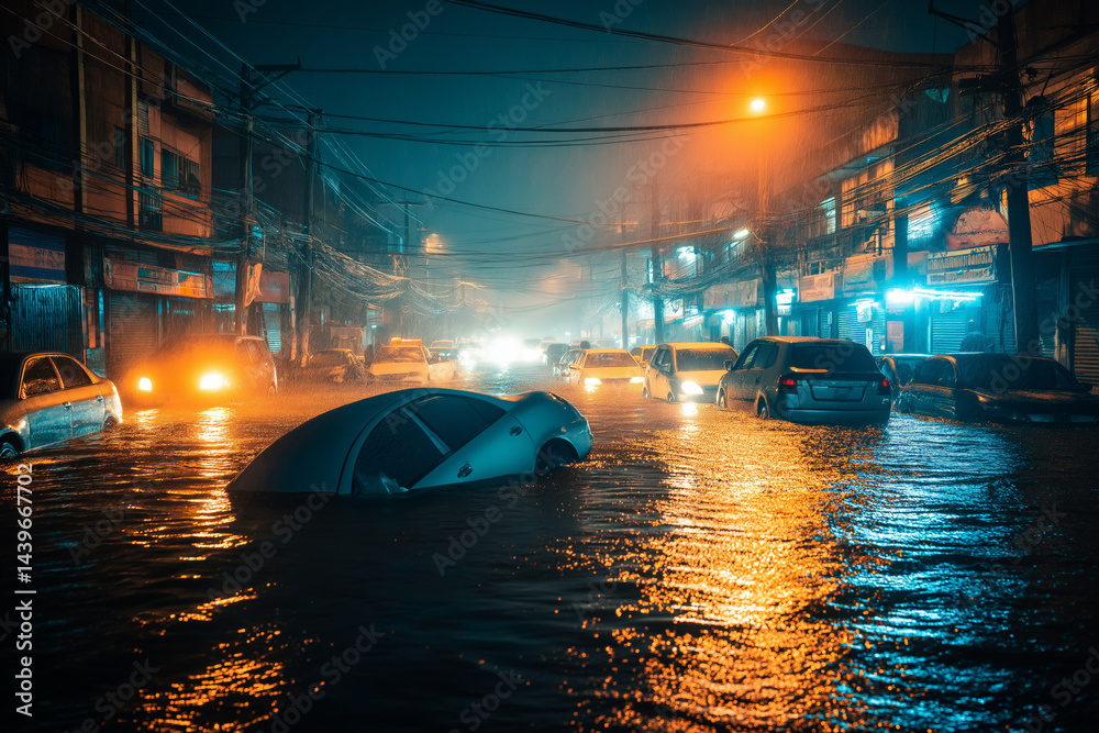 Devastating Flood in Philippine Streets
