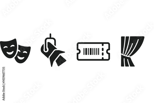 Icons on stage convey emotion, light, entry, and ambiance
