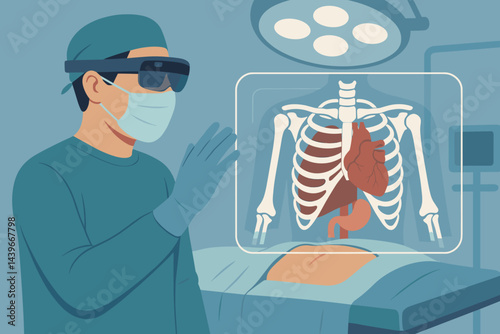 The med-tech scene is flat, with a merging of AR visualization and the operating room
