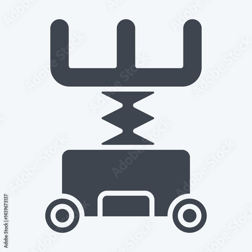 Icon Scissor Lift. related to Industry symbol. glyph style. design editable