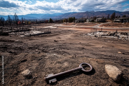 Obraz na płótnie Key Unearthed As Wildfire Nears Homes w salonie