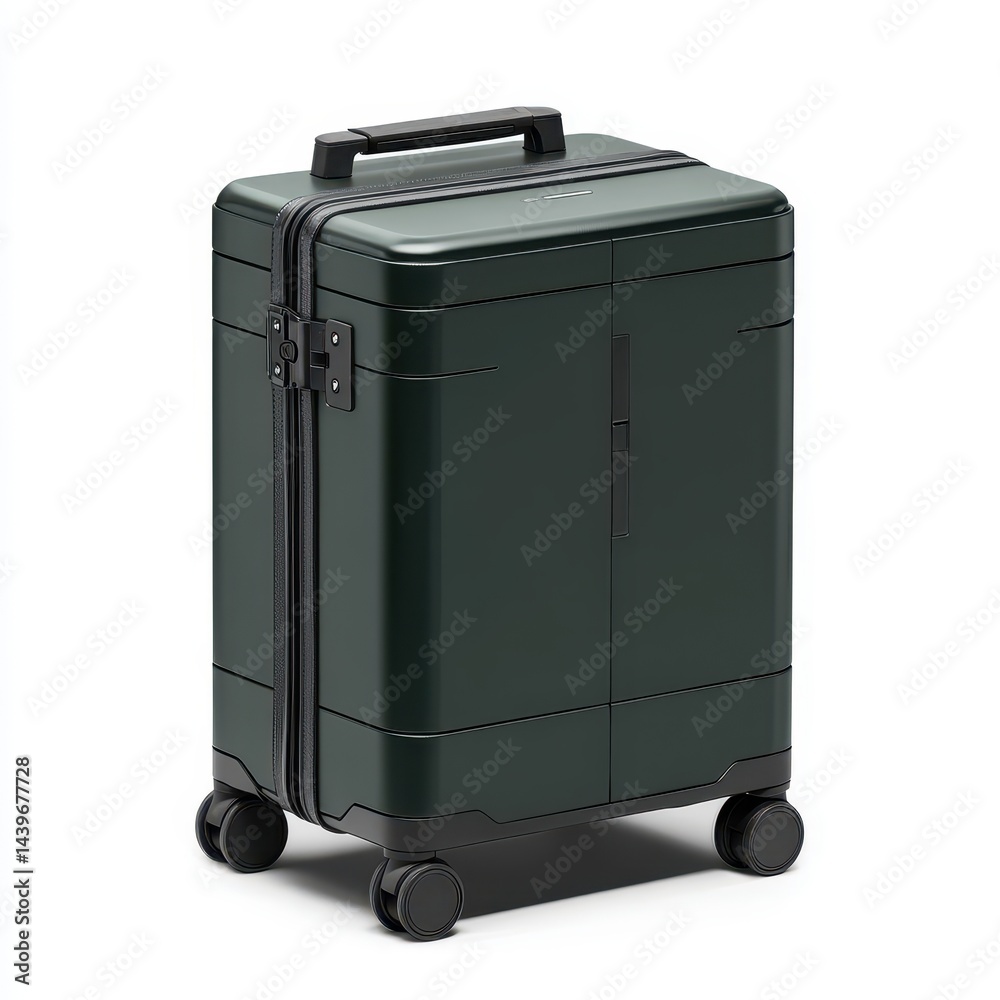 Dark green hard-shell carry-on suitcase Dark green hard-shell carry-on suitcase