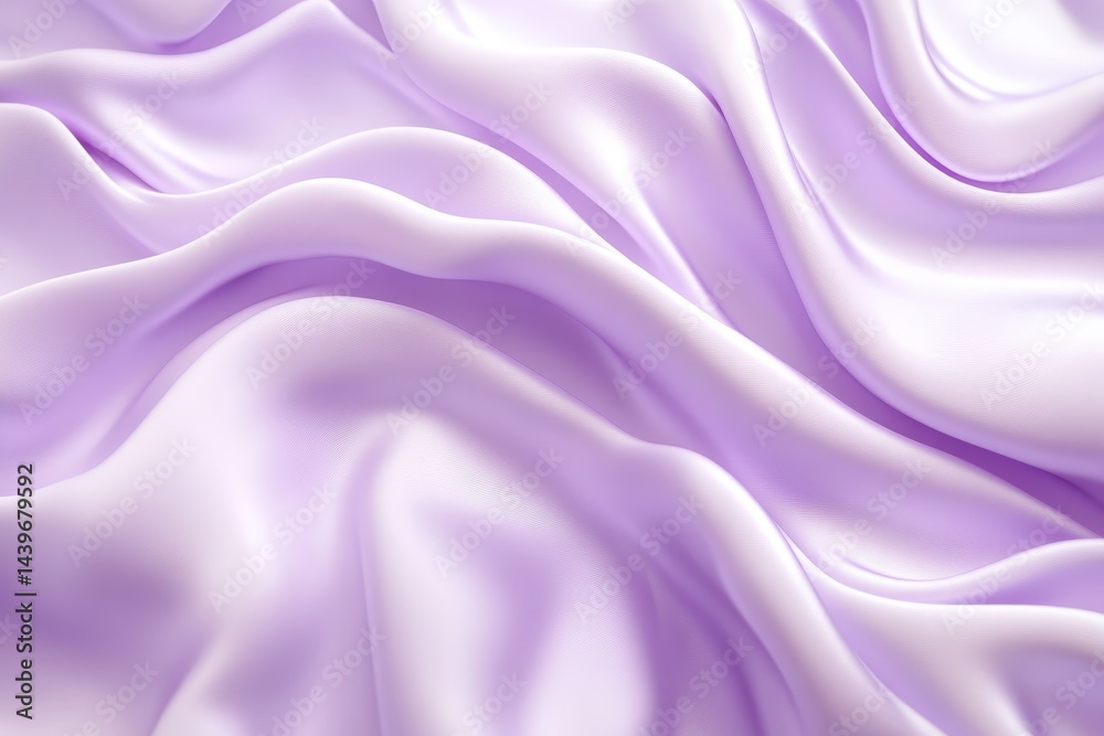Obraz premium Luxurious folds of soft, lavender silk fabric.