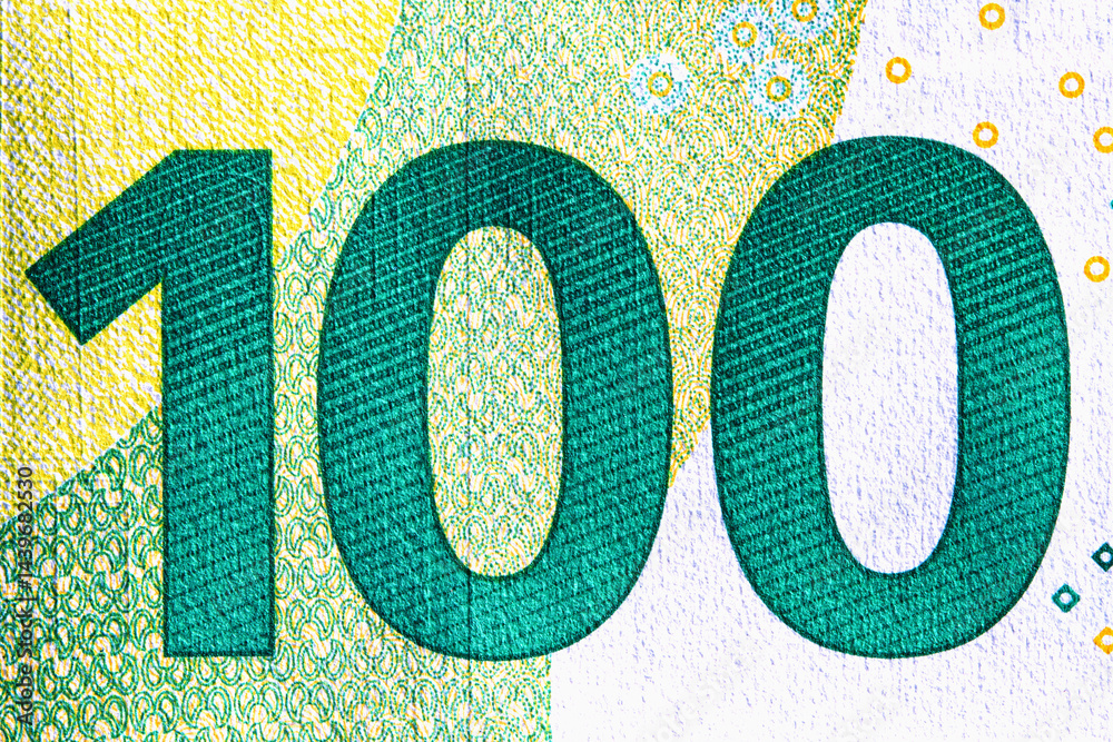 Macro image of one hundred Euro, as a symbol of one of the most stable and strongest currencies in the world.
