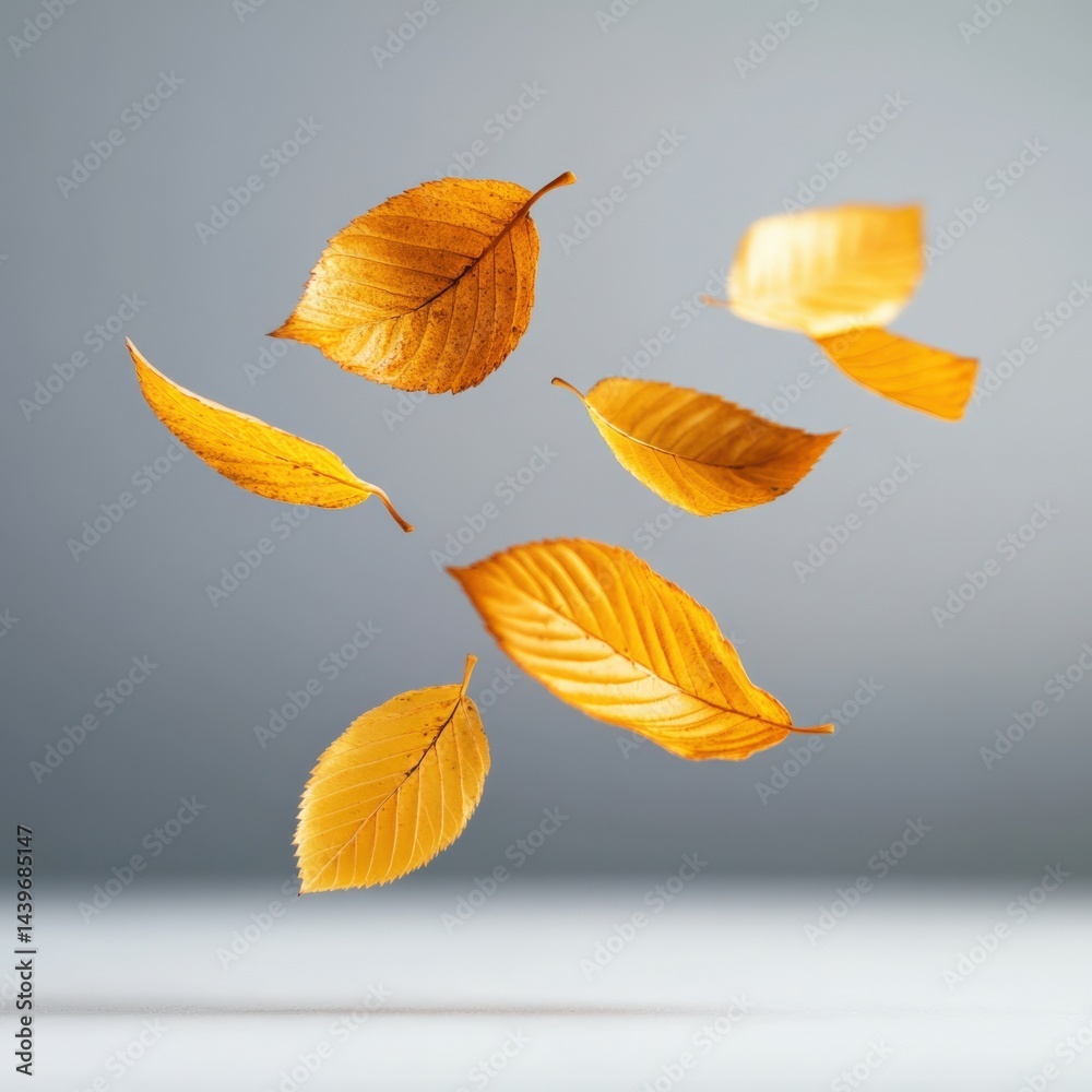 Obraz premium Autumn leaves falling